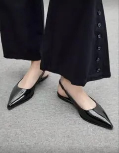 ポインテッドトゥ パンプス スリングバック