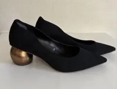 CHARLES&KEITH パンプス ブラック ゴールドヒール size35