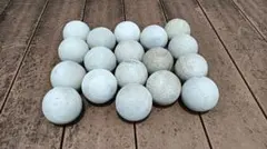 古い吹きガラスの偽卵 デッドストック品 2個セット 明治〜大正時代