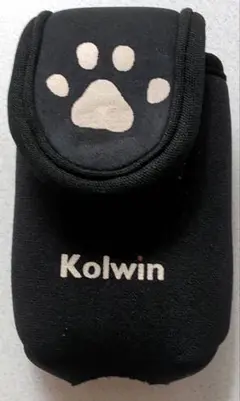 Kolwin 黒 ゴルフボールケース 足跡プリント