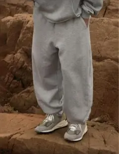 SHEIN グレー　スウェットパンツ　ドローストリング　裏起毛　無地　ベーシック