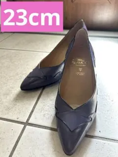 高島屋　ALAMONDE パンプス　パープル　（23cm）のサムネイル