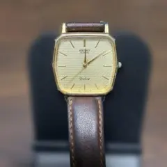 稼働品 SEIKO セイコー 腕時計 デイト ゴールド文字盤 5932-5190 