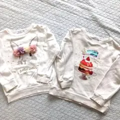 GLOBAL WORK 100cm トレーナー 2点セット