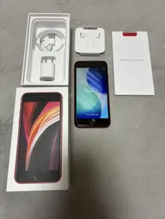 iPhone SE2 128GB RED SIMフリー 電池82% 付属品有