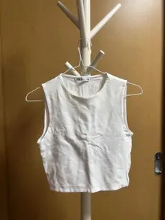 ZARA ホワイト ノースリーブ トップス S