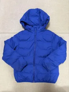 UNIQLO フード付きダウンコート 140 青