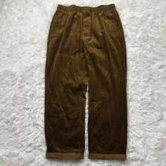 美品　ジーユー　アンダーカバー　コーデュロイ　太畝　ワイドパンツ　ブラウン　XL