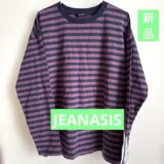 ★新品タグ付き★JEANASIS★長袖ストライプTシャツ Mサイズ★