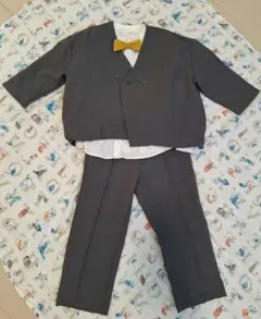 【週末限定セール】riziereノーカラセットアップ グレー 4点セット 100