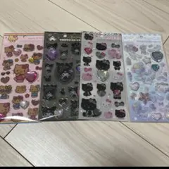 【正規品】　サンリオ　キラキララインストーンシール　４枚セット