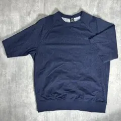 ワークマン　デニム風ウォッシュド5分袖スウェットTシャツ