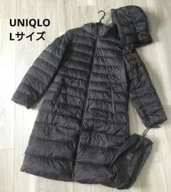 ユニクロ　UNIQLO ウルトラライトダウン ロングコート ダークブラウン L