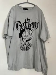 レフレム クロス刺繍半袖Tシャツ グレー - メルカリ