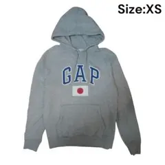 GAP グレー パーカー 日本の国旗デザイン プルオーバー パーカー XS