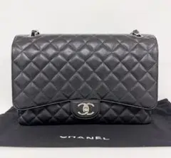 CHANEL ブラック レザー ショルダーバッグ