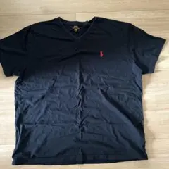 【美品】Polo Ralph Lauren ブラック Vネック Tシャツ L