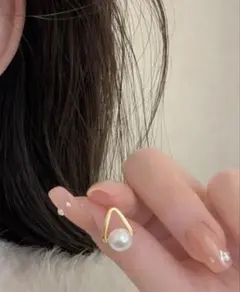 可愛いパールピアス