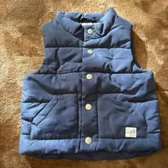 H&M ネイビー キルティングベスト 6-9M