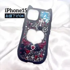 【お値下げOK】iPhone15 ケース ︎✦︎ デコ電 デコケース ゴシック