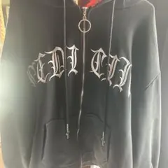 VOLCAN&APHRODITEネコ耳ロゴZIPパーカー 黒