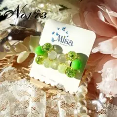 173＊レジン　かすみ草　イヤリング/ピアス　ハンドメイド　推し活　フラワー