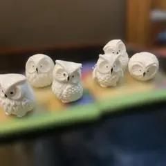 フクロウの陶器置物 6個セット
