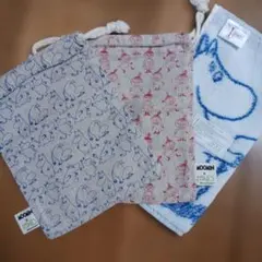 ムーミン ハンドタオル&巾着セット