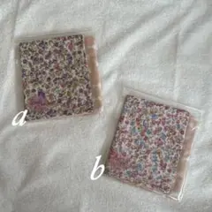 1605・ハンドメイド♡ダブルガーゼハーフハンカチ 二枚セット