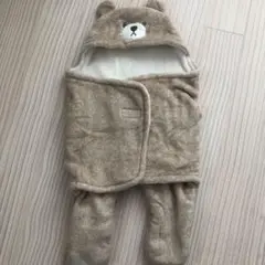 クマのフード付きおくるみ・ブランケット
