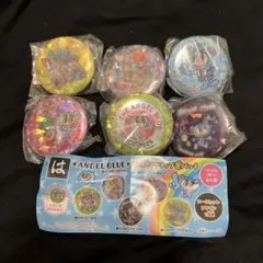 Angel Blue はま寿司ラメ入りクリップ缶バッチ6個セット コンプリート