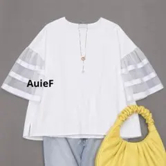 Greedy Brilliant AuieF チュール袖カットソー 白 38のサムネイル