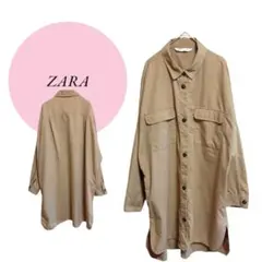 【ザラ】ZARA♡シャツタイプワンピース♡ポケット♡前ボタン【М】体型カバー