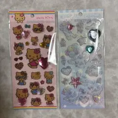キラキララインストーンシール　サンリオ　シナモロール　日焼け　キティ　２枚セット