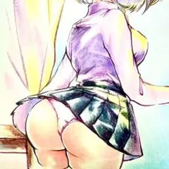 オリジナル手描きイラスト◆制服女の子◆ ※購入前コメント必須