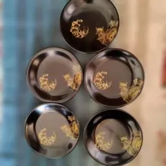 松葉蒔絵 蓋付椀 5客セット 漆器 松葉蒔絵 蓋付き汁椀 5客セット - メルカリ