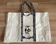 CHUMS トートバッグ ホワイト ロゴ入り