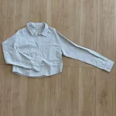 GU オックスフォードストライプショートシャツ S