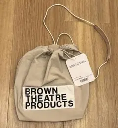 新品　THEATRE PRODUCTS NYLON巾着バッグ　鞄　アイボリー