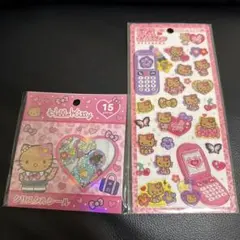 キティ 日焼け 平成はっぴーフォン クリスタルシール ギャルキティ 2点セット