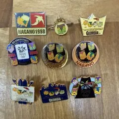 長野オリンピック　スノーレッツピンバッジセット
