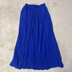 ロングフレアスカート ロイヤルブルー　M ウエストゴム　しまむら