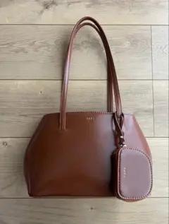 mystic loti ハンドバッグ ブラウン　ポーチ付き