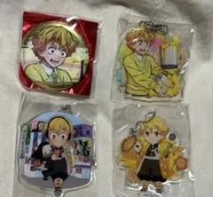 我妻善逸 鬼滅の刃 キメツ学園 アクキー+缶バッジ 4点セット