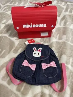 Miki House デニムリュック ウサギ刺繍　☆新品未使用☆