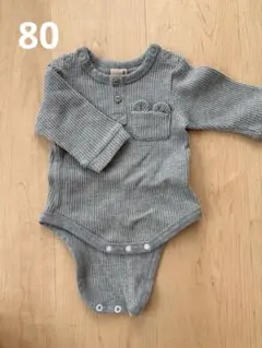 petit main グレー 長袖ロンパース 80㎝