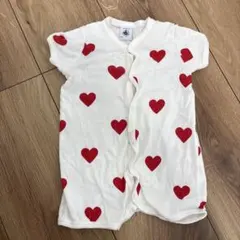 PETIT BATEAU ハート柄ロンパース 3m