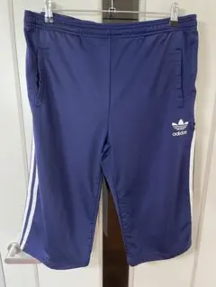 90s adidas ハーフパンツ トレフォイル刺繍 ネイビー Lサイズ