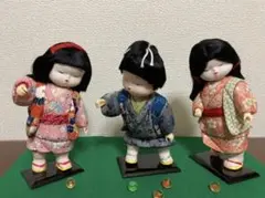 京雛 宮女三人揃】京都 丸屋大木平蔵 御雛形製造 共箱付 古作 雛人形