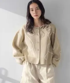 LOWRYS FARM ローリーズファーム エンブロイダリー2WAYカーディガン